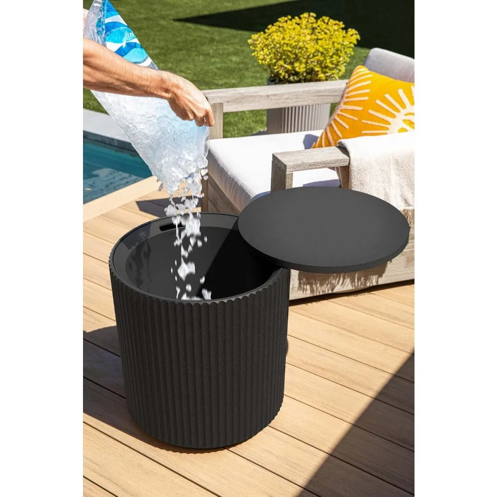 2-in-1 Outdoor Cooler Side Table – 21"