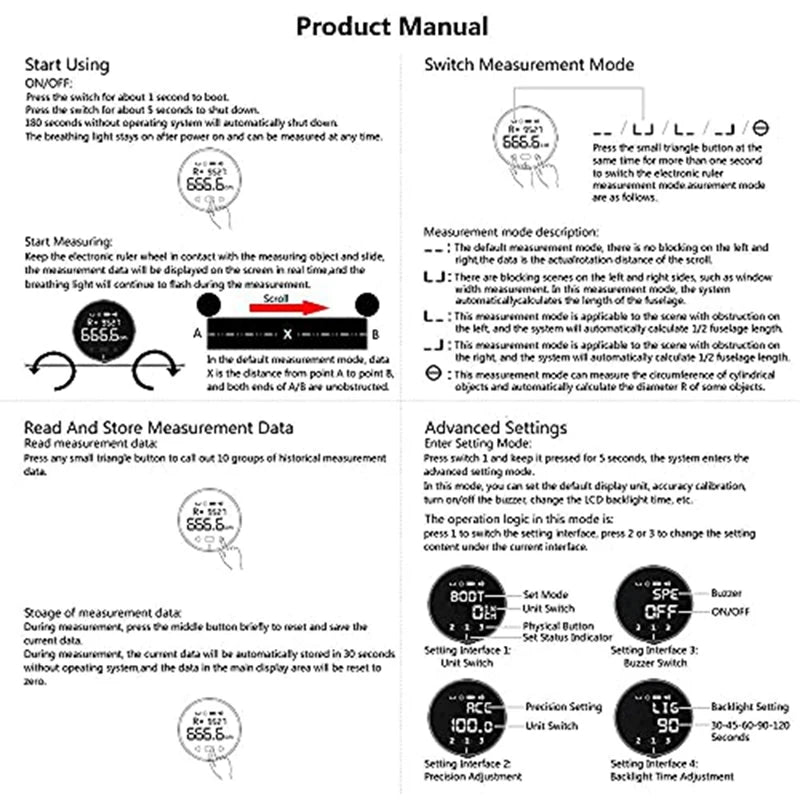 324Ft Electronic Digital Tape Measure