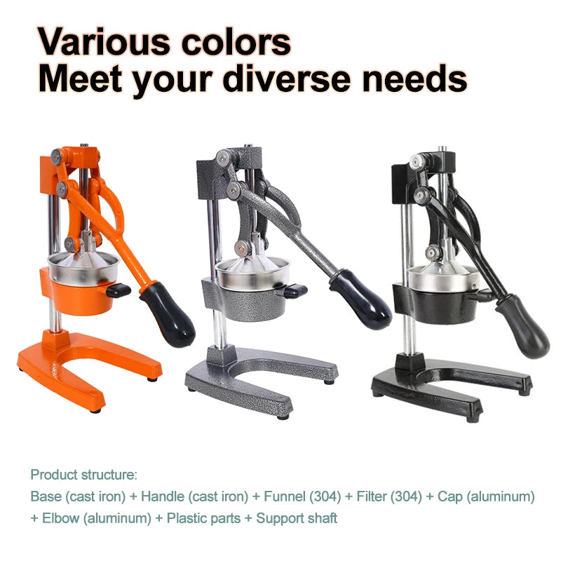 Heavy-Duty Cast Iron Citrus Juicer